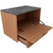 Gabinete de Banheiro 60 cm 1 Porta 1 Gaveta Sâmia Amêndoa/Mármore Lunar