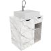 Gabinete de Banheiro 60 cm 1 Porta com Cuba Romana Mármore Branco