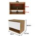 Gabinete de Banheiro 60 cm 1 Porta com Cuba Valente Amêndoa/Branco