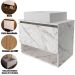 Gabinete de Banheiro 60 cm 1 Porta com Cuba Valente Mármore Branco