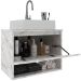Gabinete de Banheiro 60 cm 1 Porta com Cuba Valente Mármore Branco