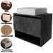 Gabinete de Banheiro 60 cm 1 Porta com Cuba Valente Mármore Lunar