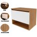 Gabinete de Banheiro 60 cm 1 Porta e Nicho Valente Amêndoa/Branco