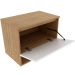 Gabinete de Banheiro 60 cm 1 Porta e Nicho Valente Amêndoa/Branco