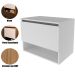 Gabinete de Banheiro 60 cm 1 Porta e Nicho Valente Branco