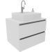 Gabinete de Banheiro 60 cm 2 Gavetas com Cuba Joana Branco