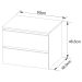 Gabinete de Banheiro 60 cm 2 Gavetas com Cuba Joana Branco