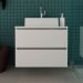 Gabinete de Banheiro 60 cm 2 Gavetas com Cuba Joana Branco