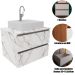 Gabinete de Banheiro 60 cm 2 Gavetas com Cuba Joana Mármore Branco