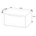 Gabinete de Banheiro 60 cm com 1 Porta Basculante Mármore Branco