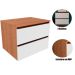 Gabinete de Banheiro 60 cm com 2 Gavetas Joana Amêndoa/Branco