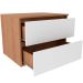 Gabinete de Banheiro 60 cm com 2 Gavetas Joana Amêndoa/Branco