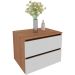 Gabinete de Banheiro 60 cm com 2 Gavetas Joana Amêndoa/Branco