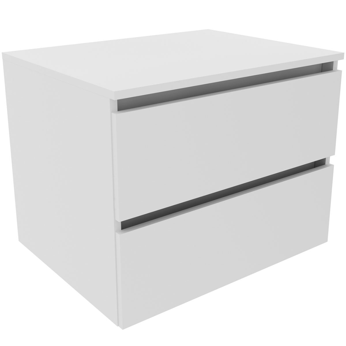 Gabinete de Banheiro 60 cm com 2 Gavetas Joana Branco