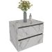 Gabinete de Banheiro 60 cm com 2 Gavetas Joana Mármore Branco