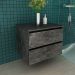 Gabinete de Banheiro 60 cm com 2 Gavetas Joana Mármore Lunar