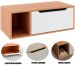 Gabinete de Banheiro 80 cm com 1 Porta e Nicho Amêndoa/Branco