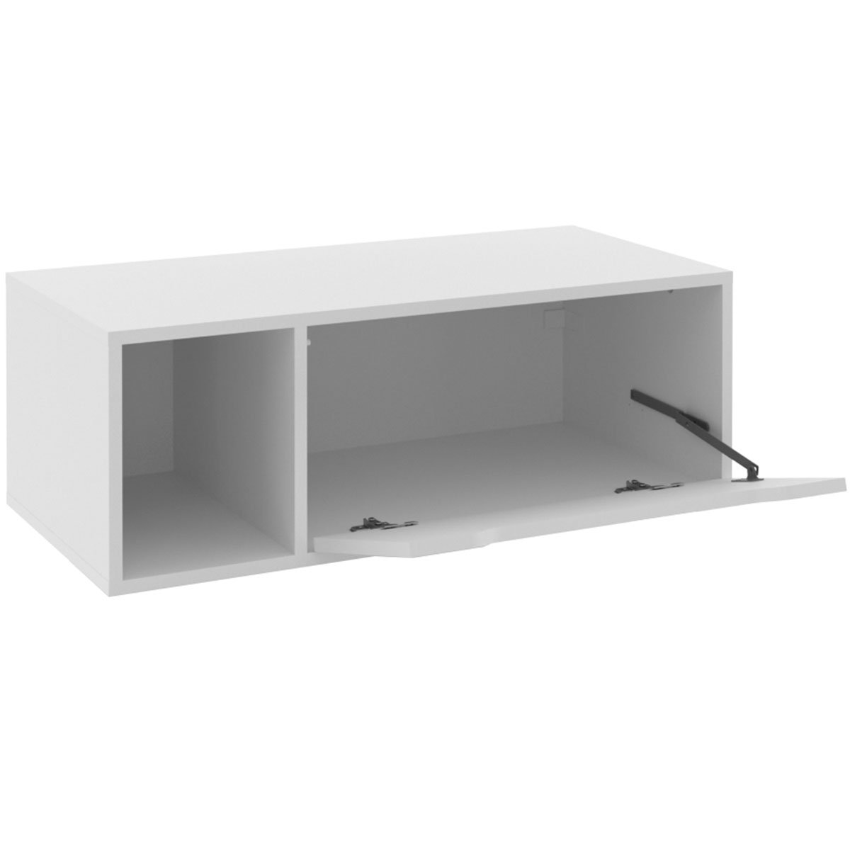 Gabinete de Banheiro 80 cm com 1 Porta e Nicho Branco
