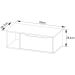 Gabinete de Banheiro 80 cm com 1 Porta e Nicho Mármore Lunar