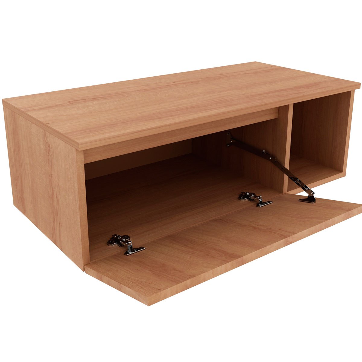 Gabinete de Banheiro 80 cm com 1 Porta e Nicho Marina Amêndoa