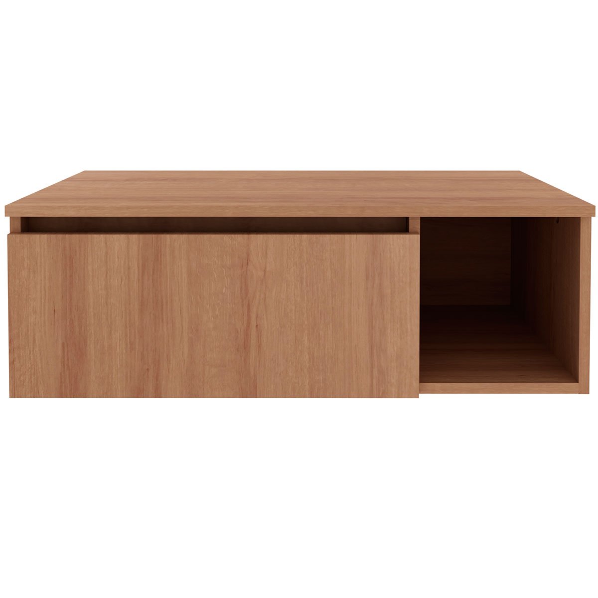Gabinete de Banheiro 80 cm com 1 Porta e Nicho Marina Amêndoa