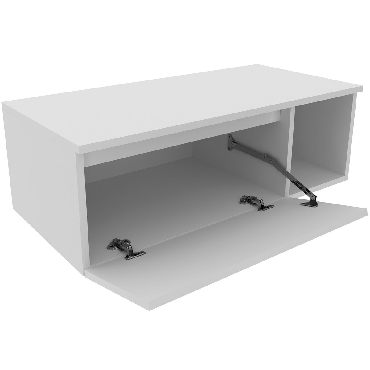 Gabinete de Banheiro 80 cm com 1 Porta e Nicho Marina Branco
