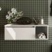 Gabinete de Banheiro 80 cm com 1 Porta e Nicho Marina Branco
