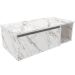 Gabinete de Banheiro 80 cm com 1 Porta e Nicho Marina Mármore Branco