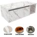 Gabinete de Banheiro 80 cm com 1 Porta e Nicho Marina Mármore Branco