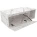 Gabinete de Banheiro 80 cm com 1 Porta e Nicho Marina Mármore Branco