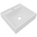 Gabinete de Banheiro 80 cm com Cuba 1 Porta e Nicho Mármore Branco