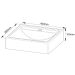 Gabinete de Banheiro 80 cm com Cuba 1 Porta e Nicho Mármore Branco