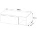 Gabinete de Banheiro 80 cm com Cuba 1 Porta e Nicho Mármore Lunar/Verde Mar