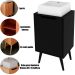 Gabinete para Banheiro 45 cm Cuba Quadrada 1 Porta Retrô Preto
