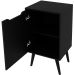 Gabinete para Banheiro 45 cm Cuba Redonda 1 Porta Retrô Preto