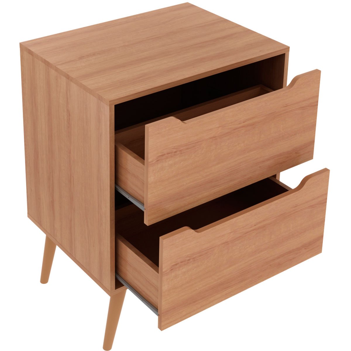 Gabinete para Banheiro 60 cm 2 Gavetas Robin Amêndoa