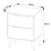 Gabinete para Banheiro 60 cm 2 Gavetas Robin Amêndoa