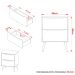Gabinete para Banheiro 60 cm 2 Gavetas Robin Amêndoa
