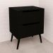 Gabinete para Banheiro 60 cm 2 Gavetas Robin Preto
