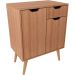 Gabinete para Banheiro 60 cm 2 Portas 1 Gaveta Meire Amêndoa