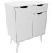 Gabinete para Banheiro 60 cm 2 Portas 1 Gaveta Meire Branco