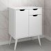 Gabinete para Banheiro 60 cm 2 Portas 1 Gaveta Meire Branco