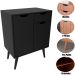 Gabinete para Banheiro 60 cm 2 Portas 1 Gaveta Meire Preto