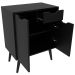 Gabinete para Banheiro 60 cm 2 Portas 1 Gaveta Meire Preto