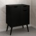 Gabinete para Banheiro 60 cm 2 Portas 1 Gaveta Meire Preto