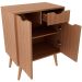 Gabinete para Banheiro 60 cm 2 Portas com Cuba Meire Amêndoa