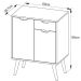 Gabinete para Banheiro 60 cm 2 Portas com Cuba Meire Amêndoa
