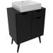 Gabinete para Banheiro 60 cm 2 Portas com Cuba Meire Preto