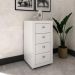 Gaveteiro 4 Gavetas Escritório Home Office ME4133 Branco Tecnomobili