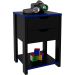 Gaveteiro Gamer para Escritório 2 Gavetas 1 Prateleira Preto/Azul